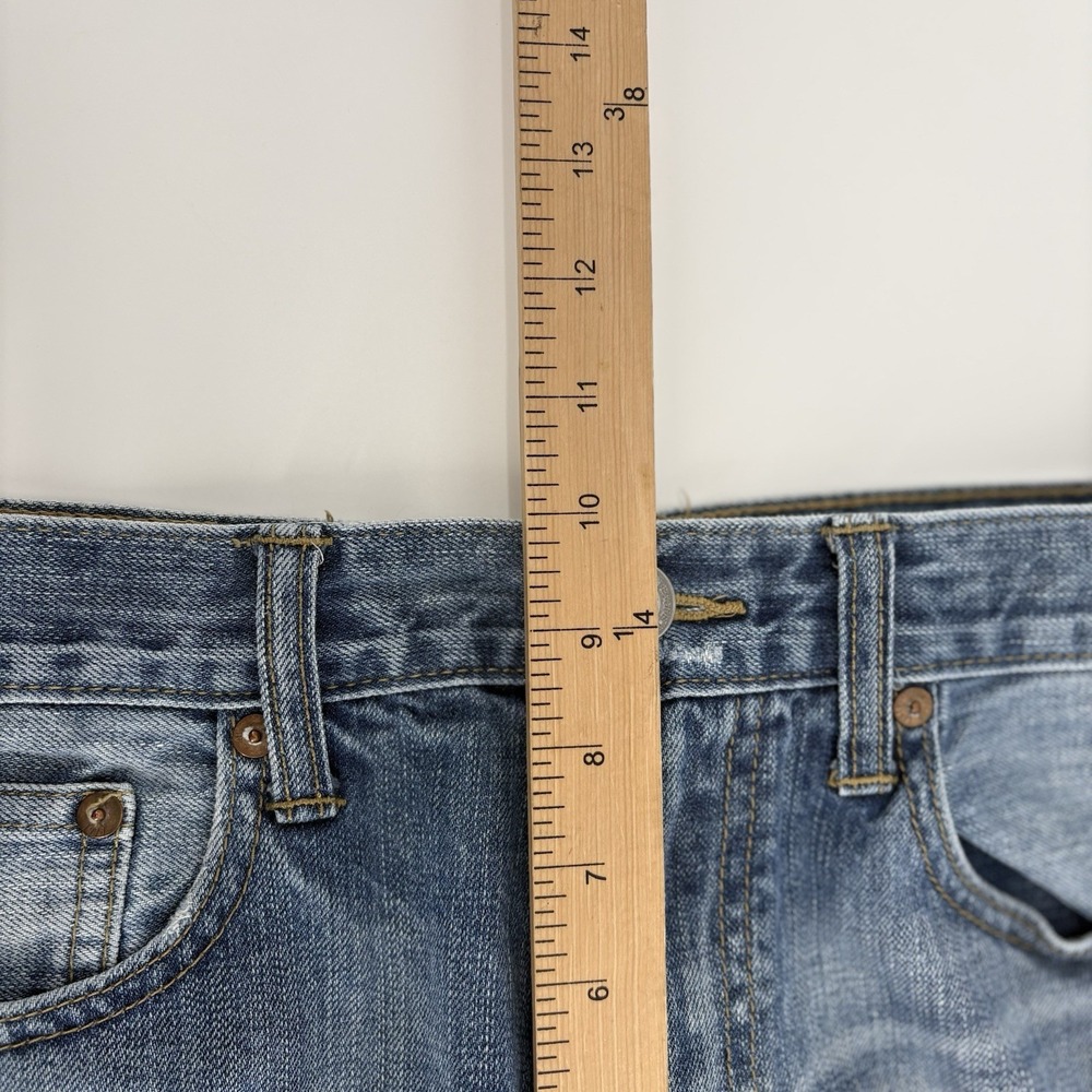 American Eagle Mens Distressed Cut Off Denim Shorts Blue Size 33 Slim Straight - Picture 11 of 13